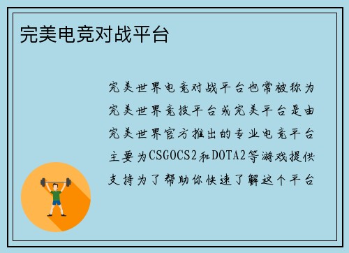 完美电竞对战平台